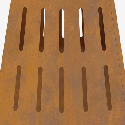 Fire Pit Brown 50 x 50 x 70 cm Weathering steel