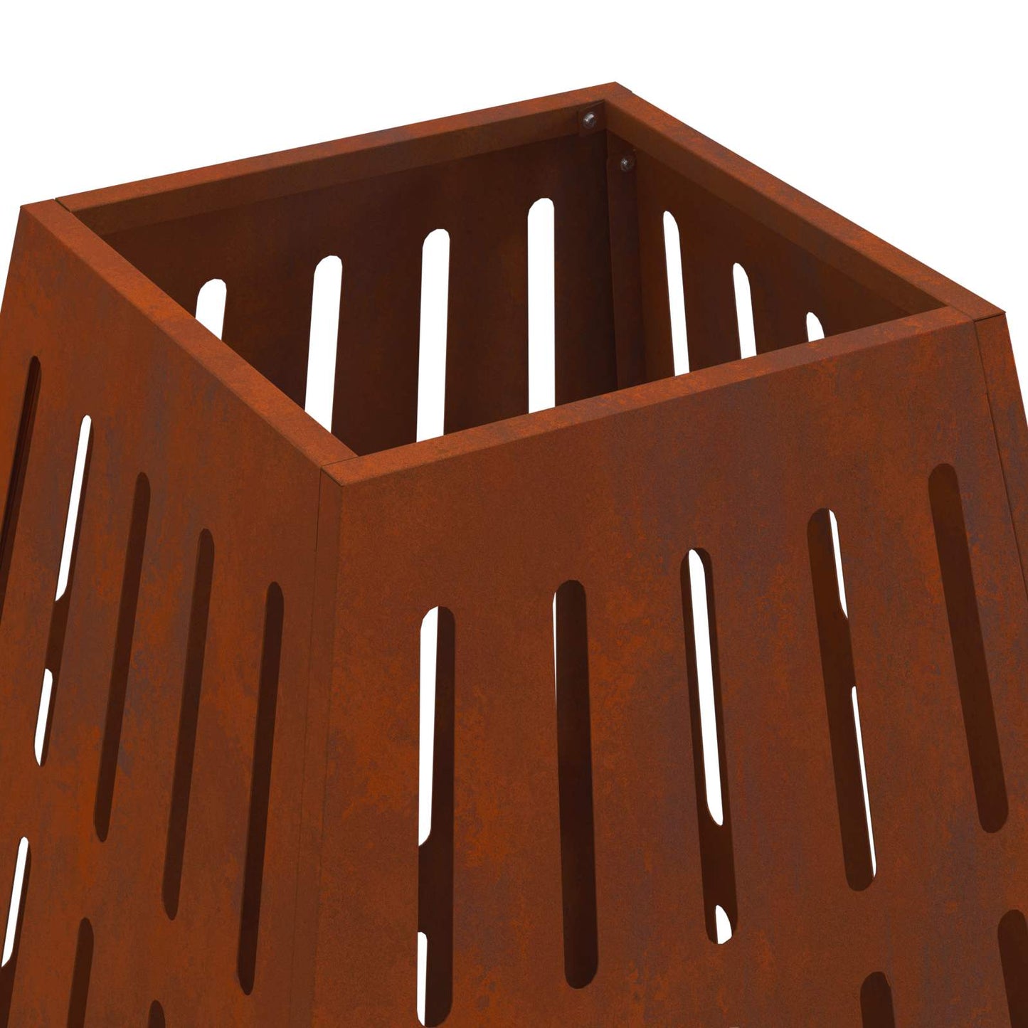 Fire Pit Brown 50 x 50 x 70 cm Weathering Steel
