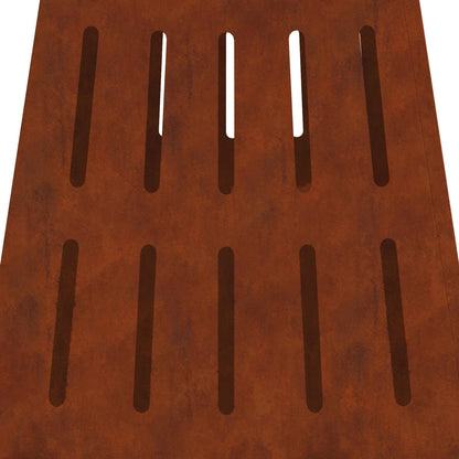 Fire Pit Brown 50 x 50 x 70 cm Weathering Steel