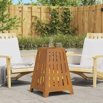 Fire Pit Brown 50 x 50 x 70 cm Weathering steel