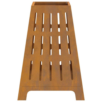 Fire Pit Brown 50 x 50 x 70 cm Weathering steel