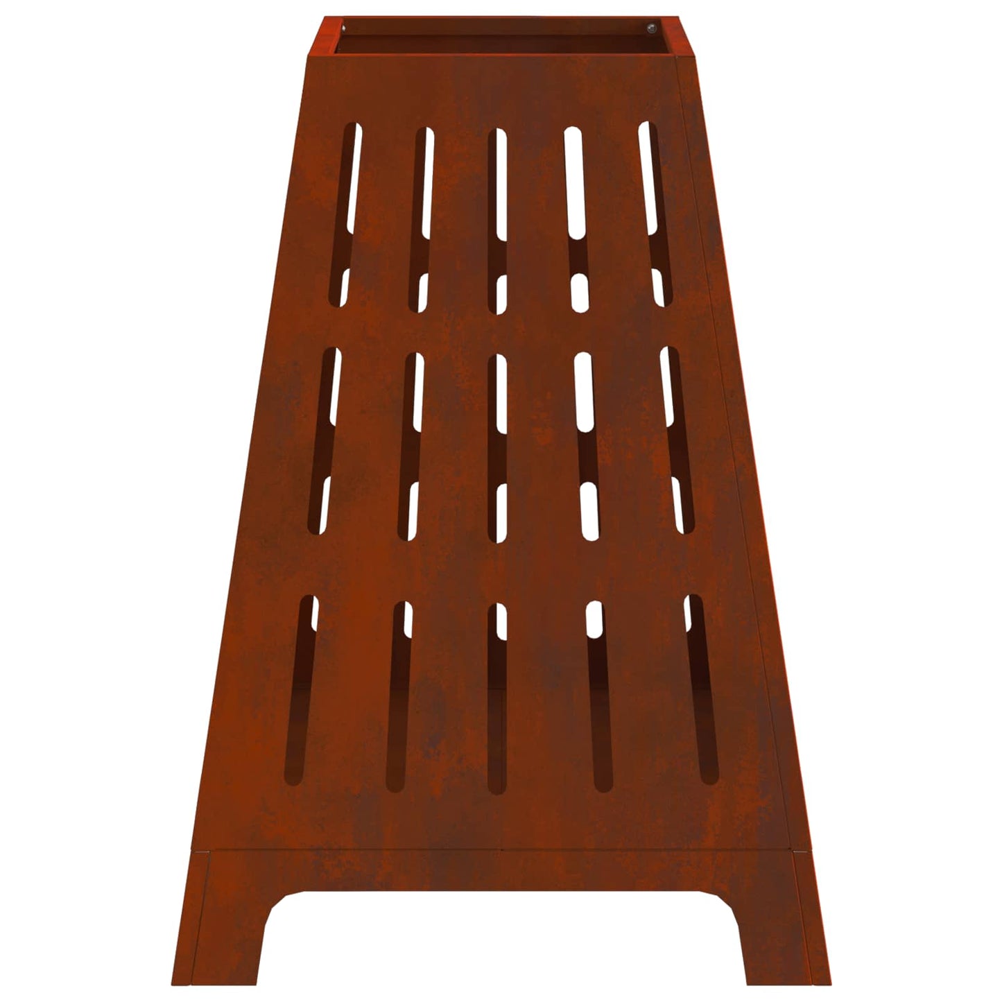 Fire Pit Brown 50 x 50 x 70 cm Weathering Steel