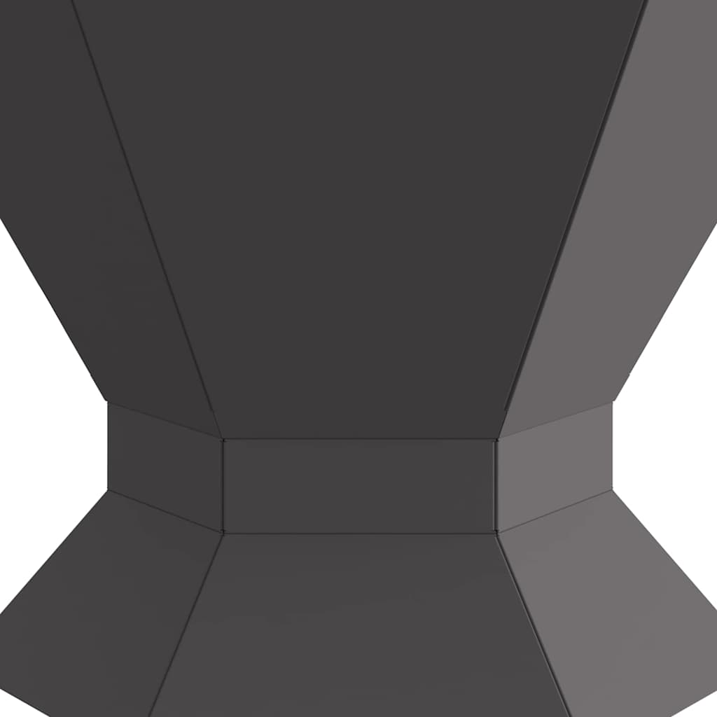 Fire Pit Black 50 x 50 x 40 cm Steel