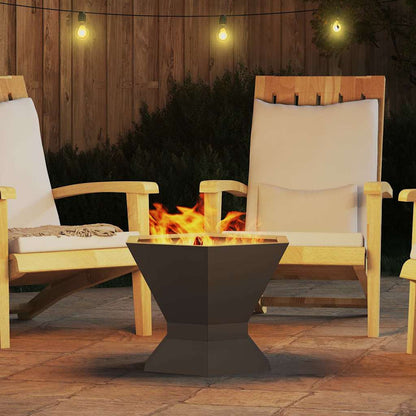 Fire Pit Black 50 x 50 x 40 cm Steel
