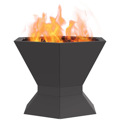 Fire Pit Black 50 x 50 x 40 cm Steel