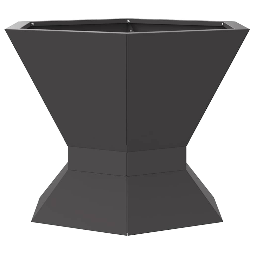 Fire Pit Black 50 x 50 x 40 cm Steel