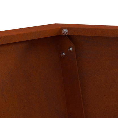 Fire Pit Brown 50 x 50 x 40 cm Weathering Steel