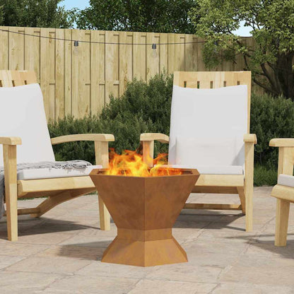 Fire Pit Brown 50 x 50 x 40 cm Steel