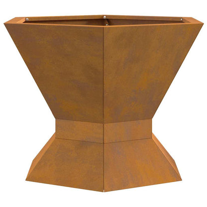 Fire Pit Brown 50 x 50 x 40 cm Steel