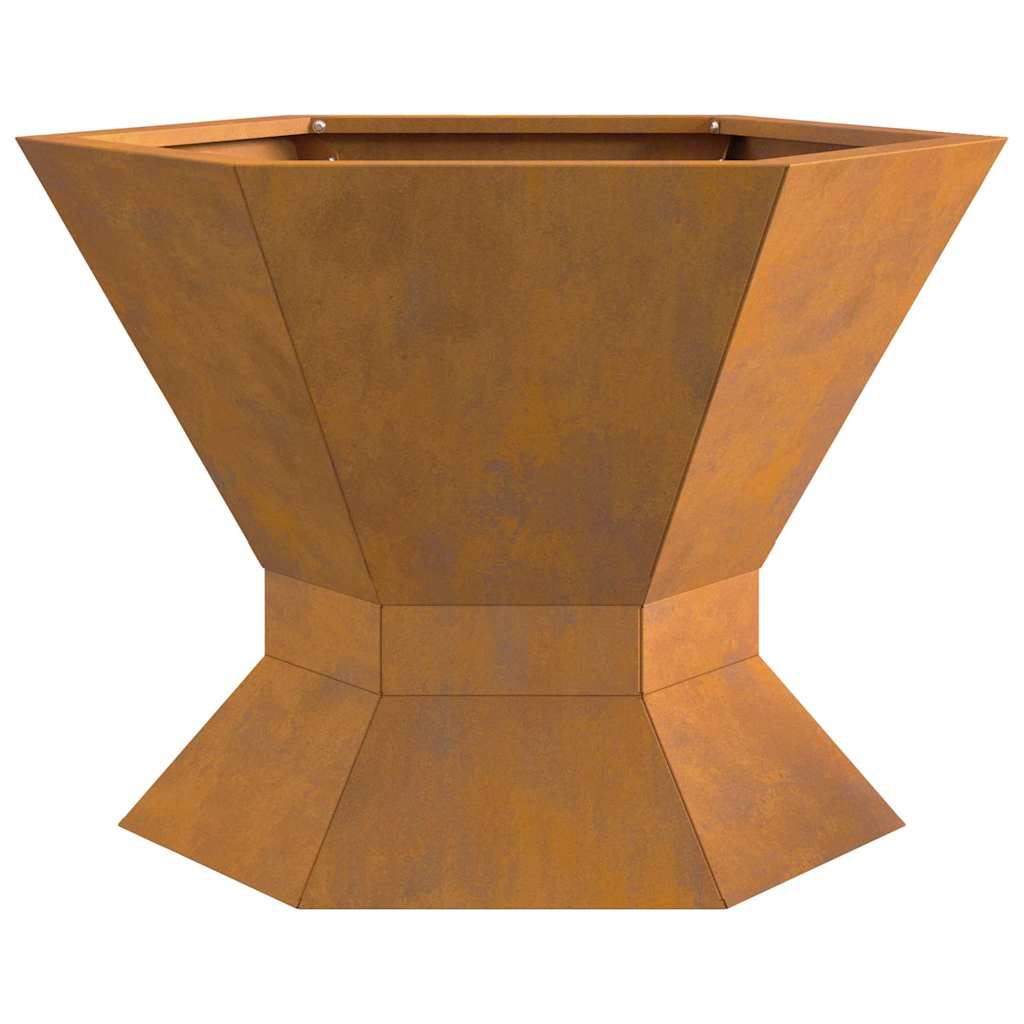 Fire Pit Brown 50 x 50 x 40 cm Steel