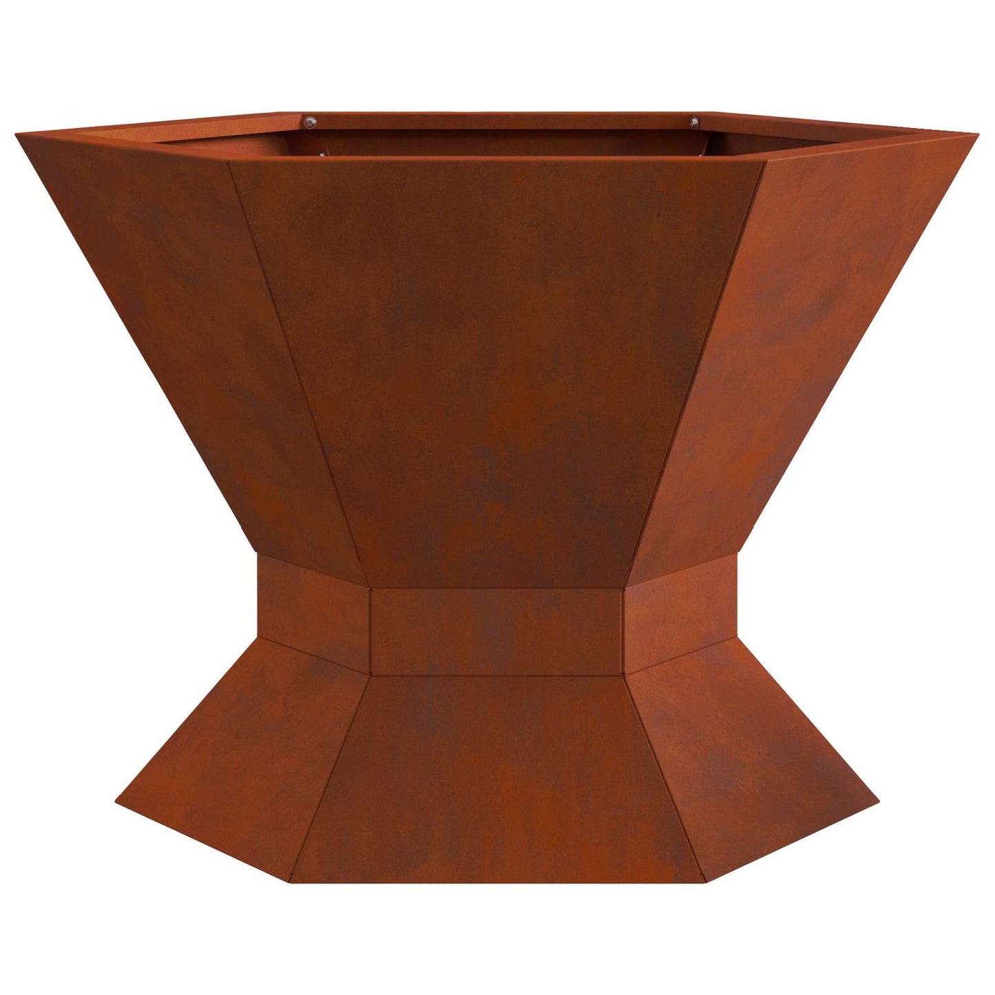 Fire Pit Brown 50 x 50 x 40 cm Weathering Steel
