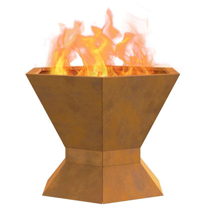 Fire Pit Brown 50 x 50 x 40 cm Steel