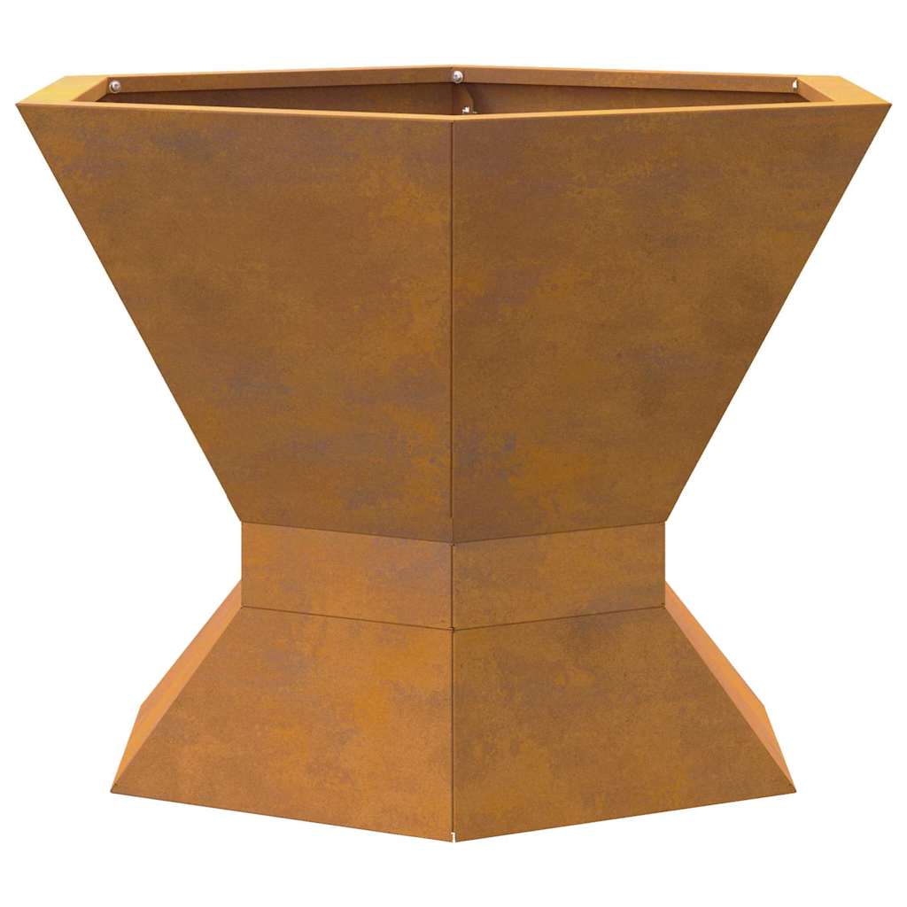 Fire Pit Brown 50 x 50 x 40 cm Steel