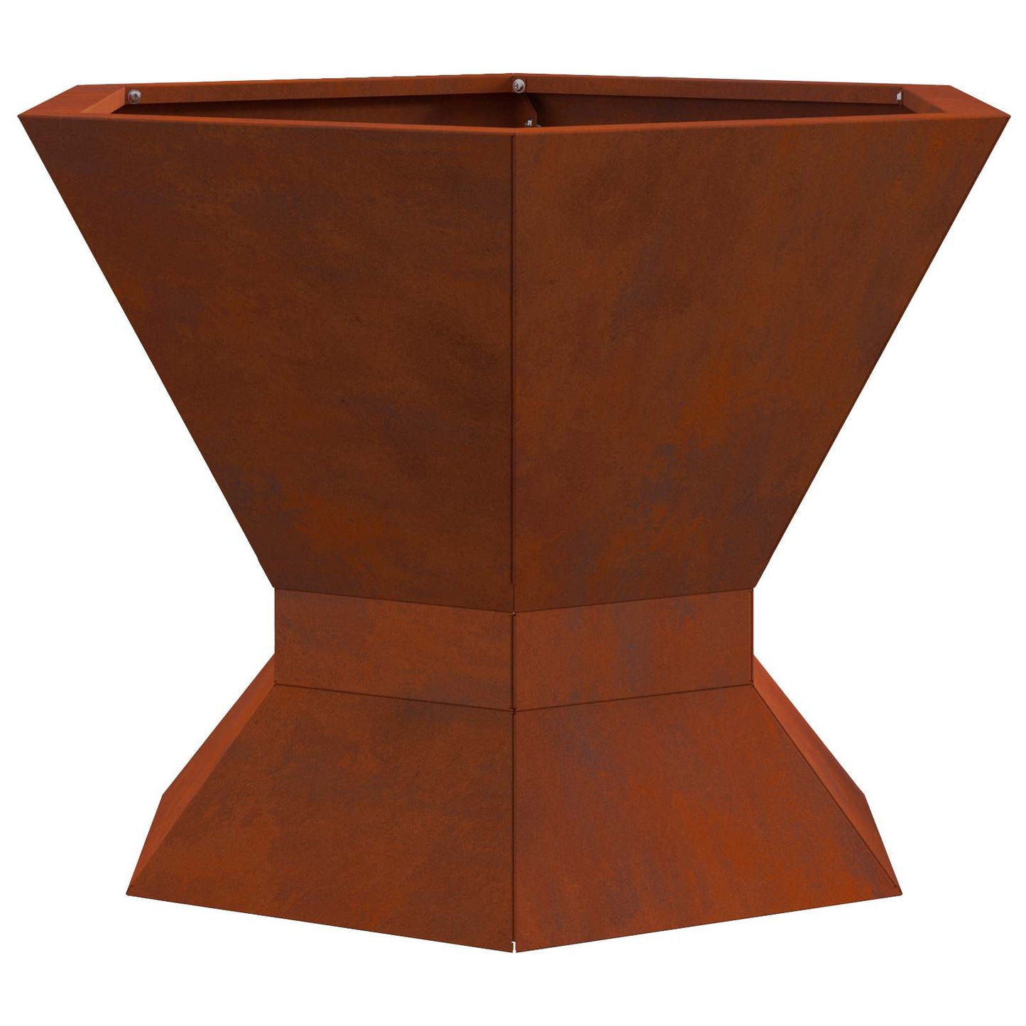 Fire Pit Brown 50 x 50 x 40 cm Weathering Steel