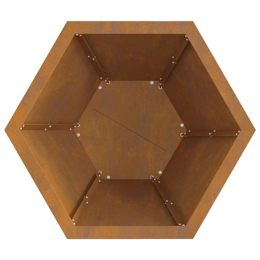 Fire Pit Brown 50 x 50 x 40 cm Steel