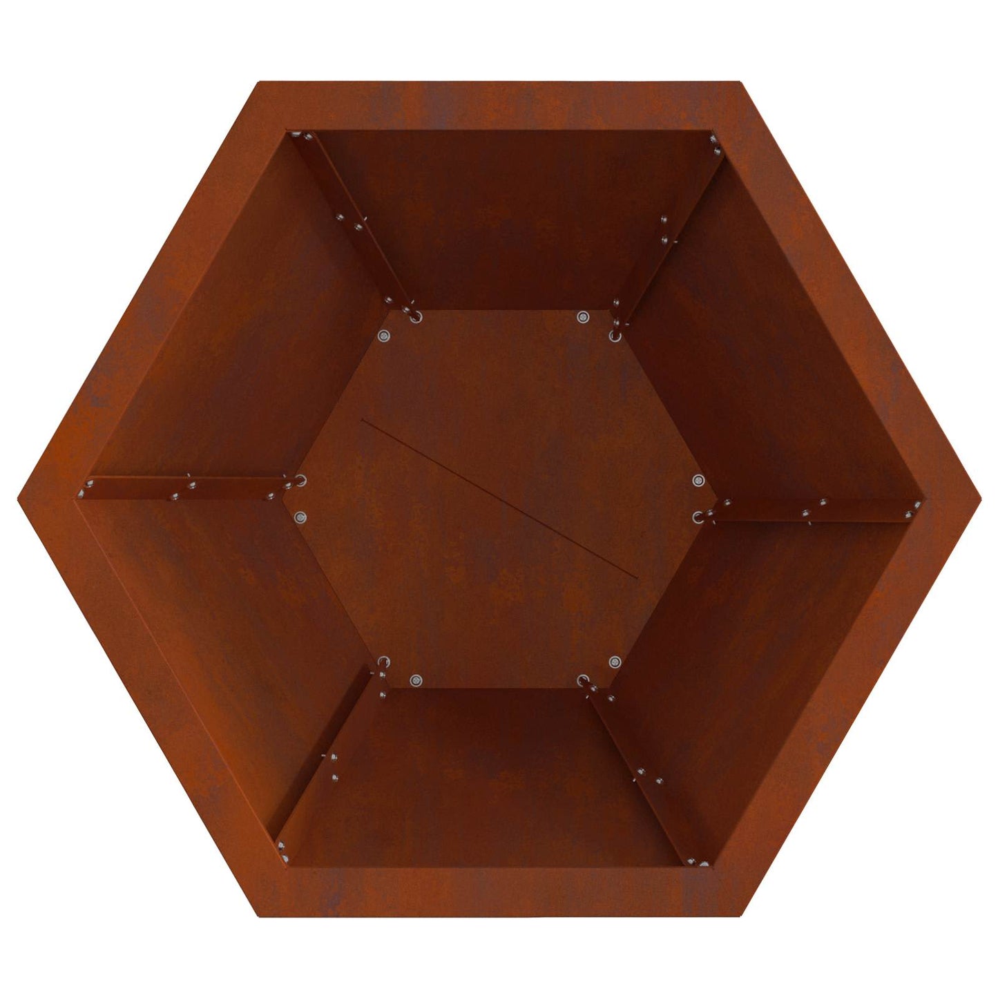 Fire Pit Brown 50 x 50 x 40 cm Weathering Steel