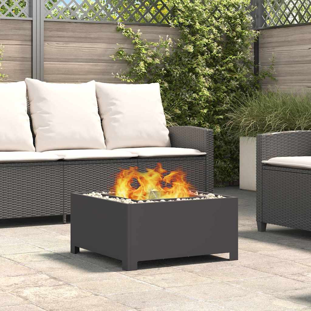 Fire Pit Black 60 x 60 x 30 cm Steel