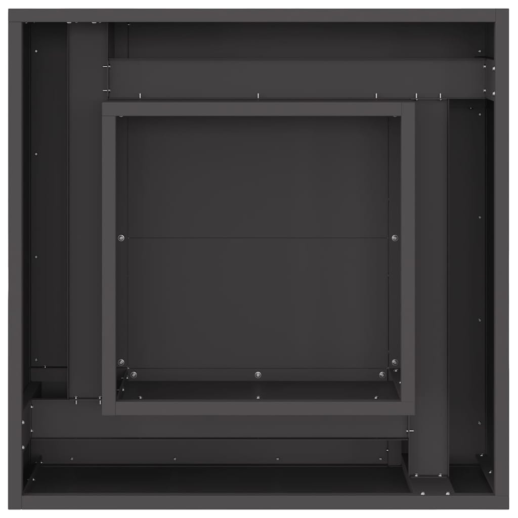 Fire Pit Black 60 x 60 x 30 cm Steel