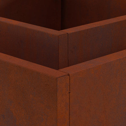 Fire Pit Brown 60 x 60 x 30 cm Weathering Steel