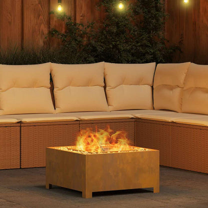 Fire Pit Brown 60 x 60 x 30 cm Steel
