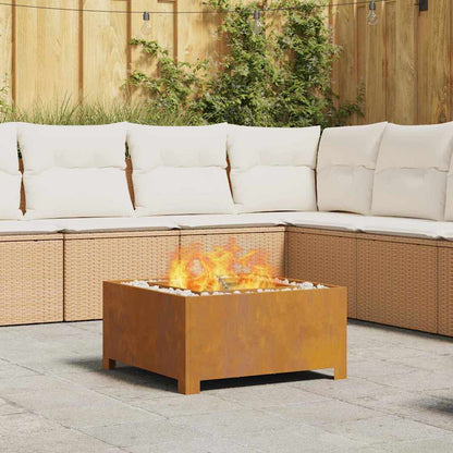 Fire Pit Brown 60 x 60 x 30 cm Steel