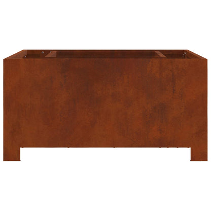 Fire Pit Brown 60 x 60 x 30 cm Weathering Steel