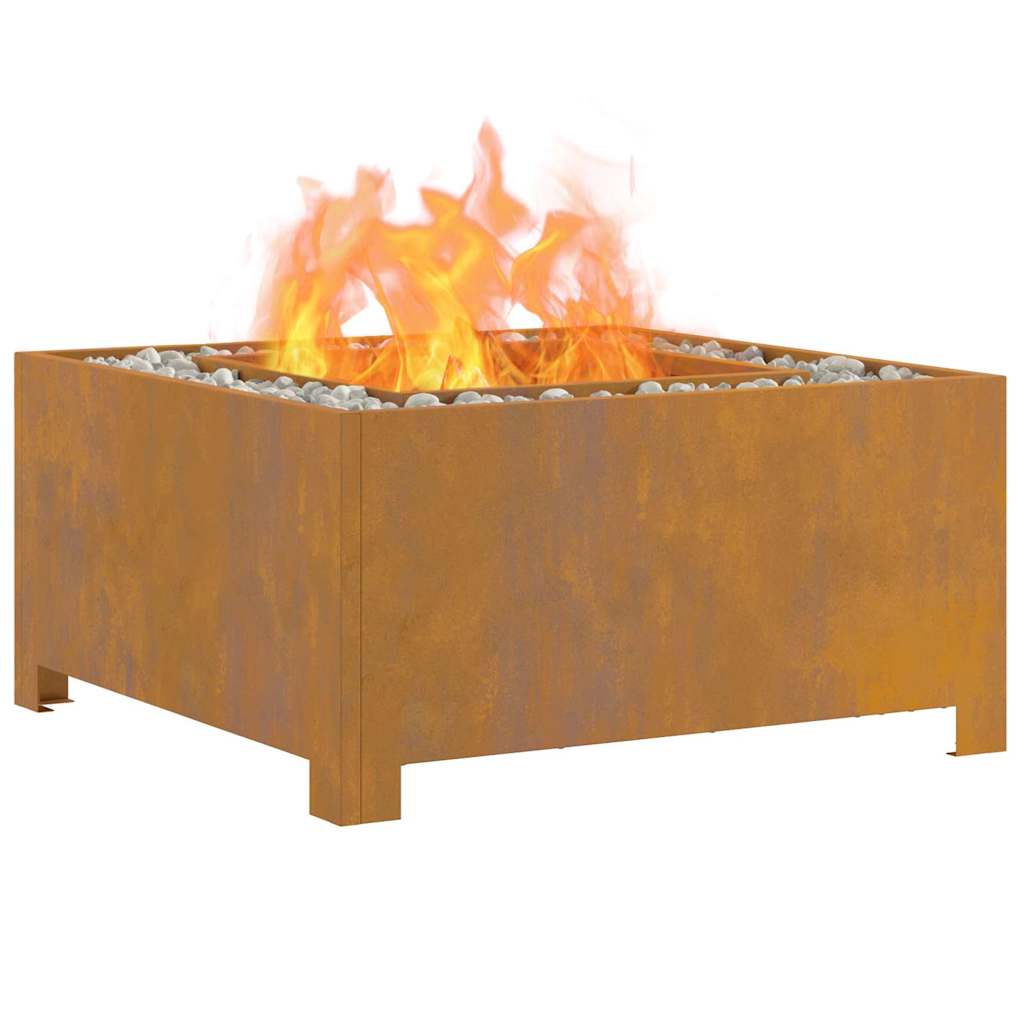 Fire Pit Brown 60 x 60 x 30 cm Steel