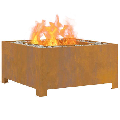 Fire Pit Brown 60 x 60 x 30 cm Steel