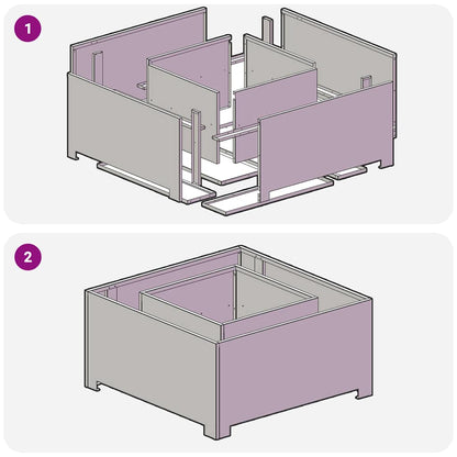 Fire Pit Black 80 x 80 x 40 cm Cold-rolled steel