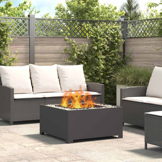 Fire Pit Black 80 x 80 x 40 cm Cold-rolled steel