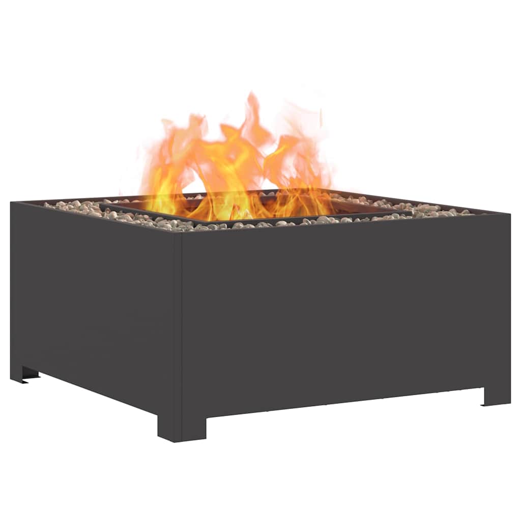 Fire Pit Black 80 x 80 x 40 cm Cold-rolled steel