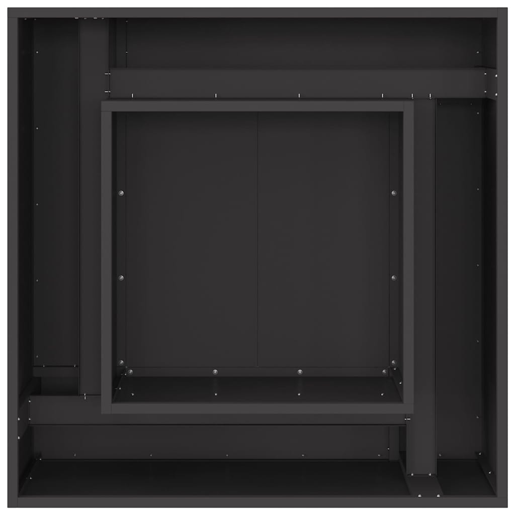 Fire Pit Black 80 x 80 x 40 cm Cold-rolled steel