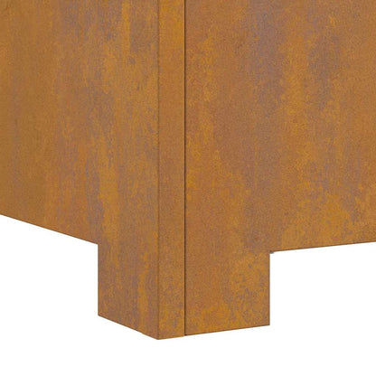 Fire Pit Brown 80 x 80 x 40 cm Weathering steel