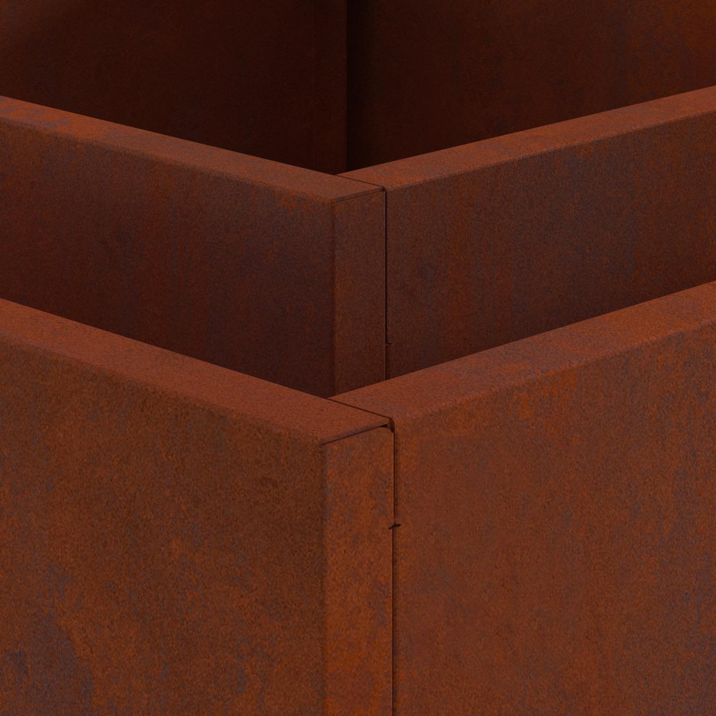 Fire Pit Brown 80 x 80 x 40 cm Weathering Steel
