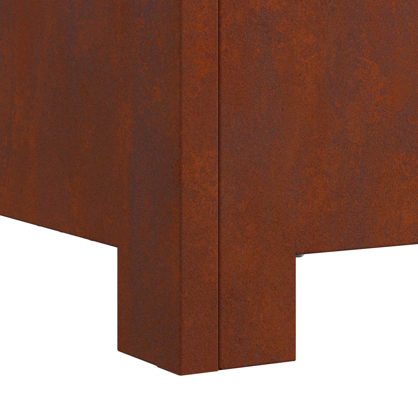 Fire Pit Brown 80 x 80 x 40 cm Weathering Steel
