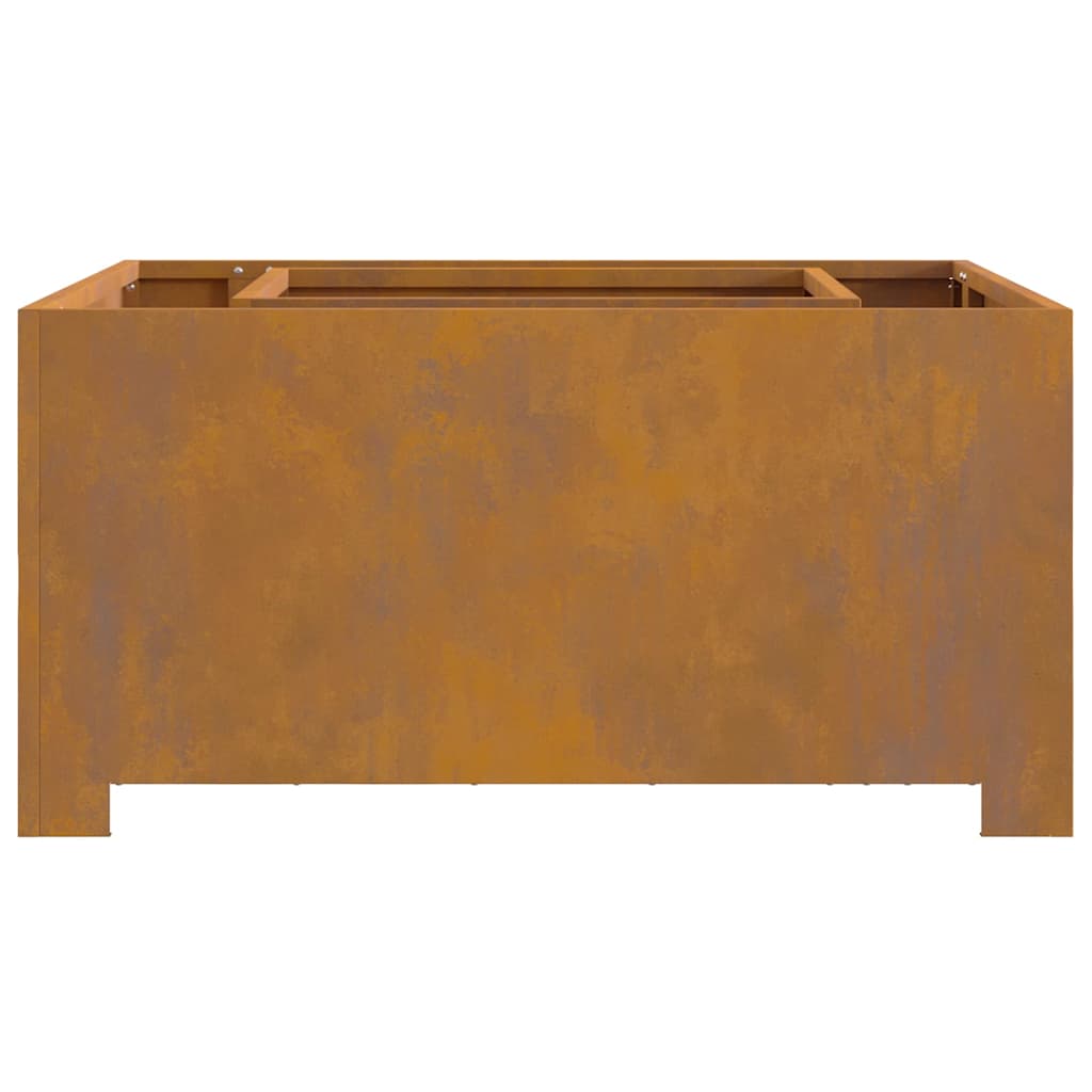 Fire Pit Brown 80 x 80 x 40 cm Weathering steel