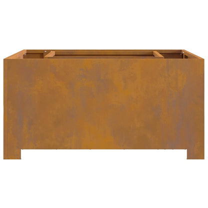 Fire Pit Brown 80 x 80 x 40 cm Weathering steel