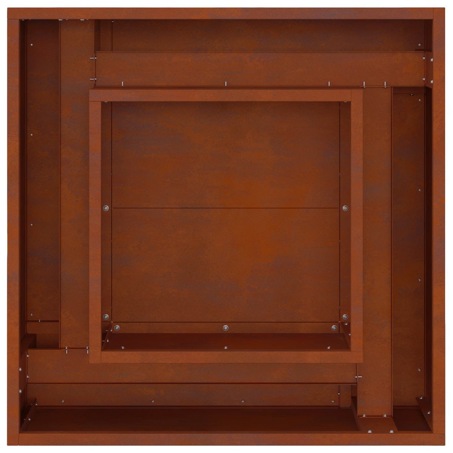 Fire Pit Brown 80 x 80 x 40 cm Weathering Steel