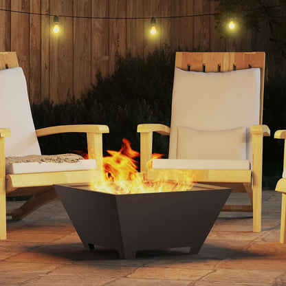 Fire Pit Black 60 x 60 x 30 cm Steel
