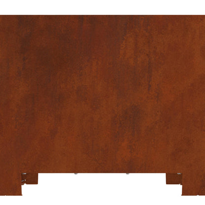 Fire Pit Brown 60 x 60 x 30 cm Weather Steel