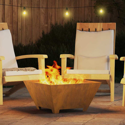 Fire Pit Brown 60 x 60 x 30 cm Steel