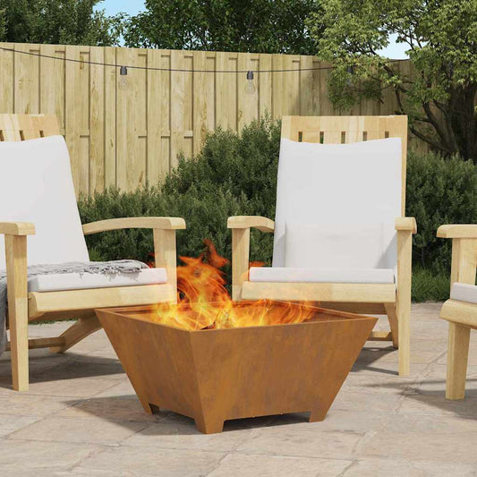 Fire Pit Brown 60 x 60 x 30 cm Steel
