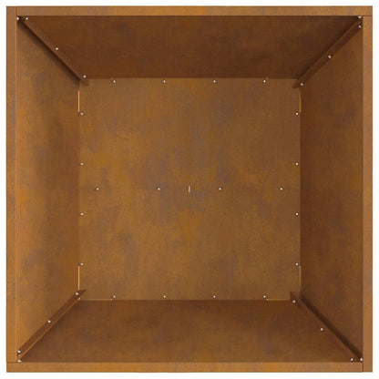 Fire Pit Brown 60 x 60 x 30 cm Steel