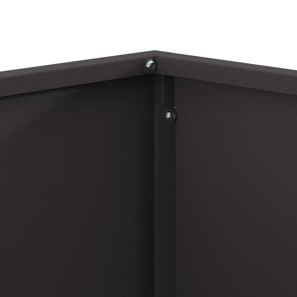 Fire Pit Black 80 x 80 x 40 cm Steel