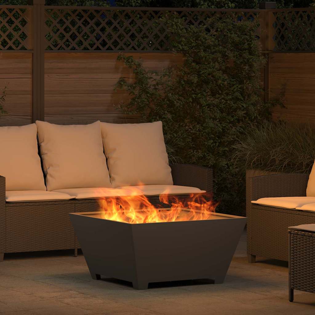 Fire Pit Black 80 x 80 x 40 cm Steel