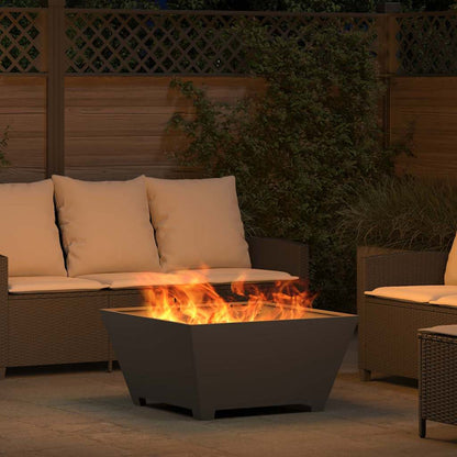 Fire Pit Black 80 x 80 x 40 cm Steel