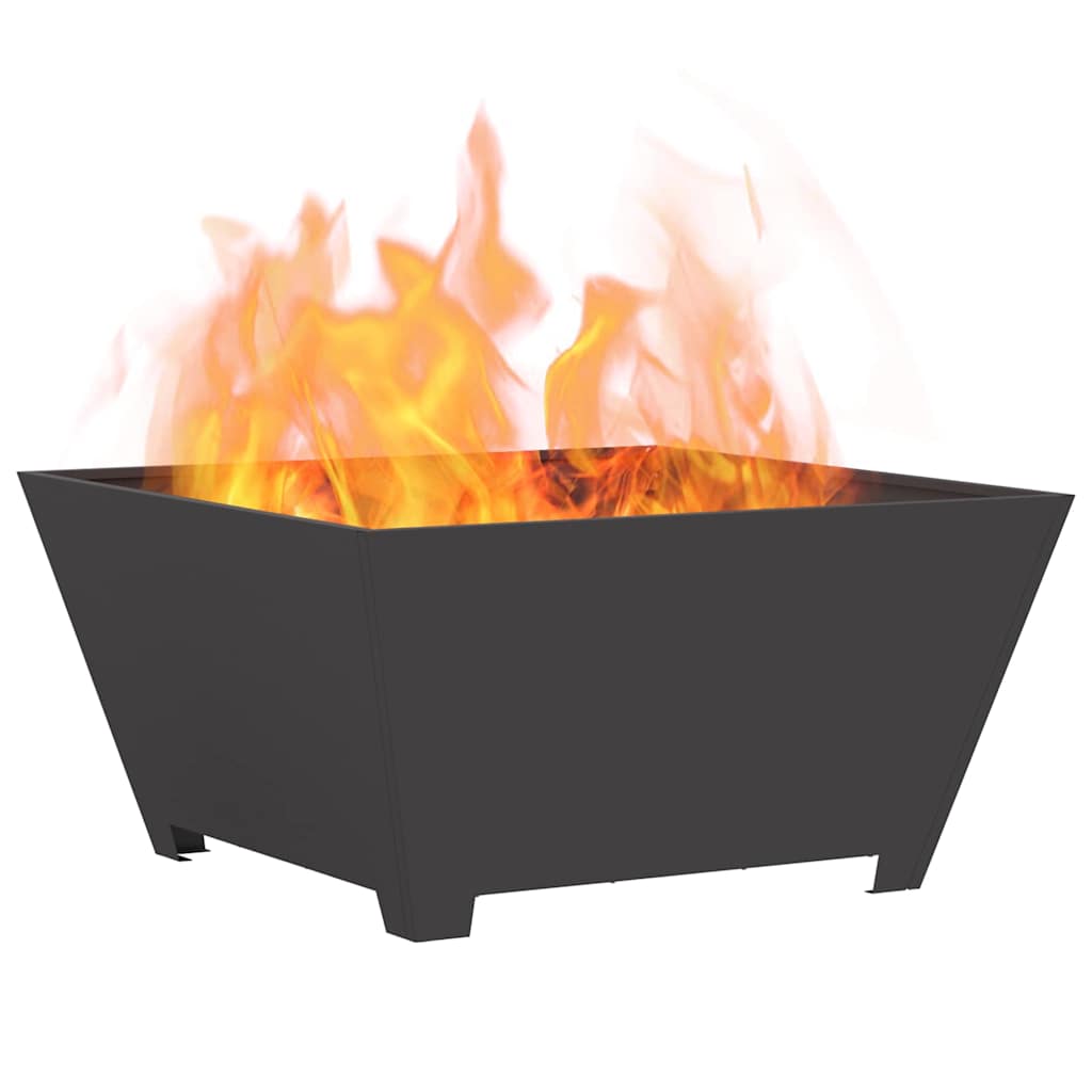 Fire Pit Black 80 x 80 x 40 cm Steel