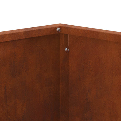 Fire Pit Brown 80 x 80 x 40 cm Weathering Steel