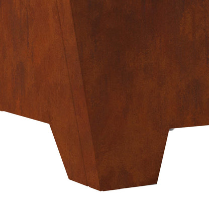 Fire Pit Brown 80 x 80 x 40 cm Weathering Steel