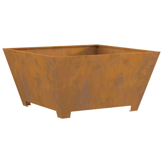 Fire Pit Brown 80 x 80 x 40 cm Steel